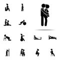 pregnant woman, man, hug icon. Pregnant woman icons universal set for web and mobile Royalty Free Stock Photo