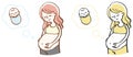 Pregnant woman maternity baby illustration