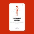 Pregnant Woman Maternity And Preparation Vector Illustration