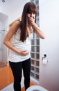Pregnant woman with morning nausea