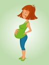 Pregnant woman in pain Royalty Free Stock Photo