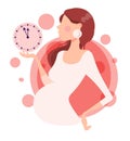 Pregnant woman pink