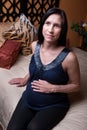 Pregnant Woman Relaxes Royalty Free Stock Photo