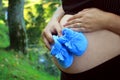 Pregnant woman's belly Royalty Free Stock Photo