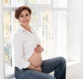 Pregnant Woman`s Happiness - Waiting for a Baby.