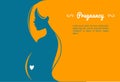 Pregnant woman's silhouette