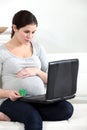 Pregnant woman shopping Royalty Free Stock Photo