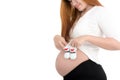 Pregnant woman and Small shoes