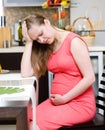 The pregnant woman with a strong toxicosis