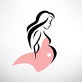 Pregnant woman symbol Royalty Free Stock Photo