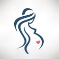 Pregnant woman symbol