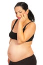 Pregnant woman with tooth ache Royalty Free Stock Photo