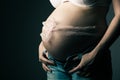 Pregnant woman torso Royalty Free Stock Photo