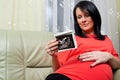 Pregnant woman ultrasound print Royalty Free Stock Photo