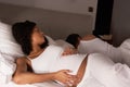Pregnant woman unable to sleep Royalty Free Stock Photo