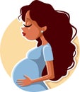 Pregnant Woman Vector Illustration