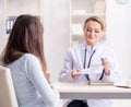 Pregnant woman visiting doctor for regular check-up Royalty Free Stock Photo