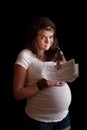 Pregnant Woman on Welfare Royalty Free Stock Photo