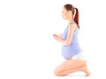 Pregnant woman yoga Royalty Free Stock Photo