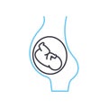 pregnant women line icon, outline symbol, vector illustration, concept sign Royalty Free Stock Photo