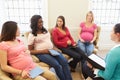 Pregnant Women Meeting At Ante Natal Class Royalty Free Stock Photo