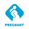 Pregnant women sign simple icon Royalty Free Stock Photo