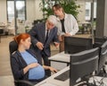 A pregnant woman sleeps at her workplace. Colleagues are indignant.