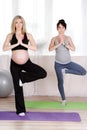 Pregnant women are a special set of exercises Royalty Free Stock Photo