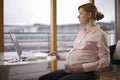 Pregnant and working variations Royalty Free Stock Photo