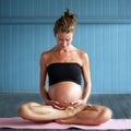 Pregnant Yoga Royalty Free Stock Photo