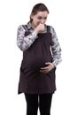 Pregnant young woman and burp Royalty Free Stock Photo