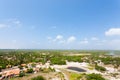 Preguica River view lighthouse, aerial view