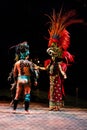 Prehispanic dance in mexican cenotes of Yucatan