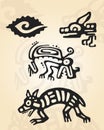 Prehispanic figures Royalty Free Stock Photo