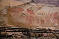 Prehistoric art paintings at cliff of Pha Taem