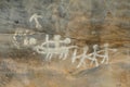 Prehistoric cave painting in Bhimbetka -India.