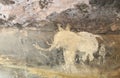 Prehistoric cave painting in Bhimbetka -India.