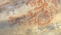 Prehistoric cave painting in Bhimbetka -India.