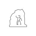 Prehistoric cave painting icon. Element of prehistoric line icon Royalty Free Stock Photo