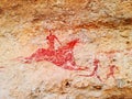 Prehistoric cave paintings of the Sahara Desert in Chad Royalty Free Stock Photo