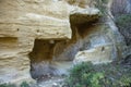 Prehistoric caves carved in sandstone. Called Grottes de Cales.