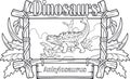 Dinosaur, ankylosaurus, coloring book