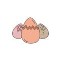 Dinosaur eggs vector illustration