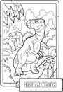 Prehistoric dinosaur iguanodon, coloring book for children