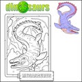 dinosaur mosasaurus coloring book Royalty Free Stock Photo