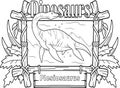 Prehistoric dinosaur plesiosaurus, coloring book, funny illustration