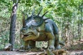 Prehistoric dinosaur styracosaurus in nature Royalty Free Stock Photo
