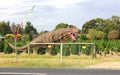 Prehistoric dinosaur at tourist park