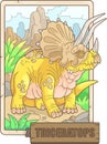 Dinosaur triceratops, illustration design