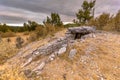 Prehistoric Dolmen in highland limestone karst landscape